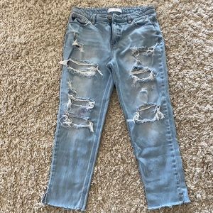 Kancan high rise destroyed jeans 7/27